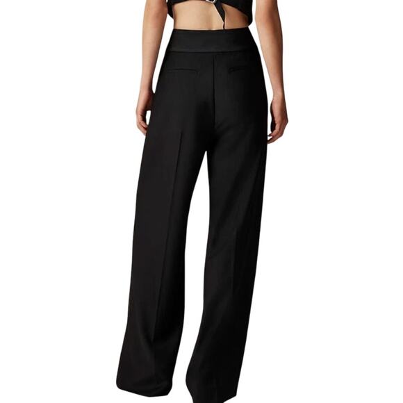 J. Crew Collection wide-leg trouser pant in tuxedo wool Black 4 NWT - Picture 15 of 16